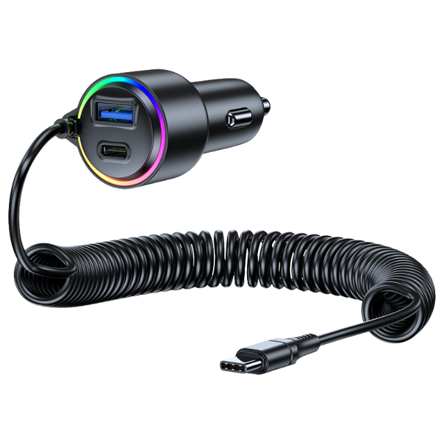 Car Charger With Spring Wire