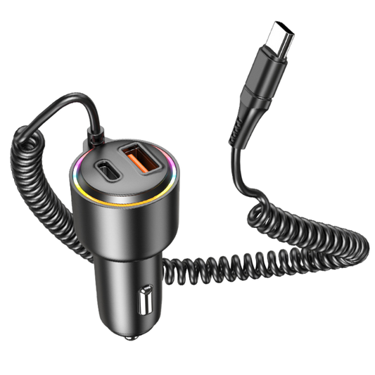 Car Charger With Spring Wire