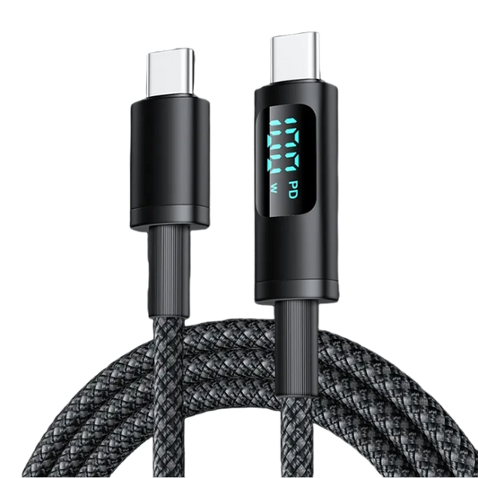 Digital Display USB C to USB C Cable 100W PD Fast Charging
