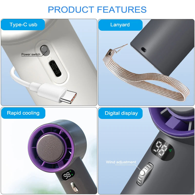Portable Handheld Turbo Cooling Fan