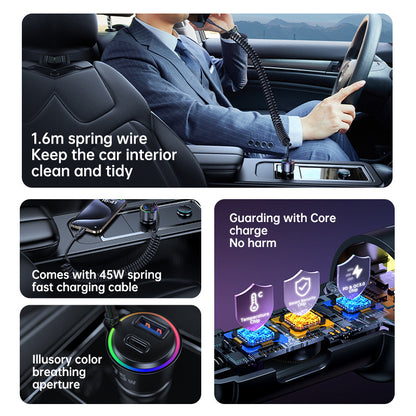 Car Charger With Spring Wire